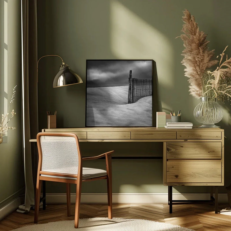 Fence by Elisabeth van Helden Square Canvas Print Art for Modern Home Decor. Decorate your office or living room with canvas artwork