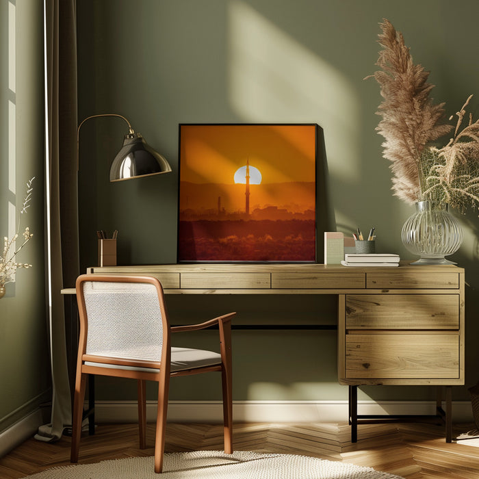 SunRise for a new morning by Barak Shacked Square Canvas Print Art for Modern Home Decor. Decorate your office or living room with canvas artwork