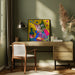 Cat and bottle of mint Square Canvas Art  Gulnara Khamitova 
