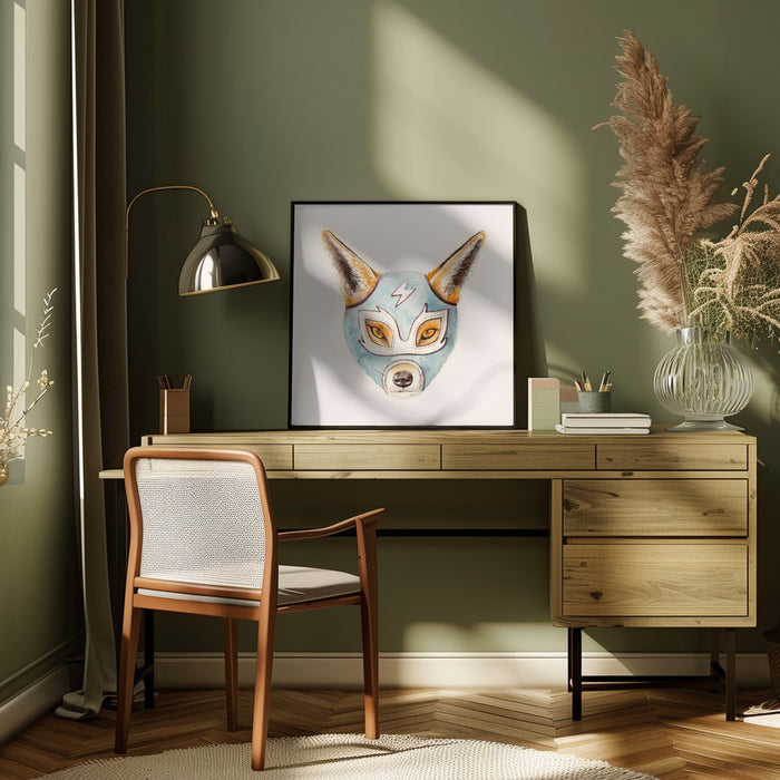 Andrew Fox Wrestler Square Canvas Art  Florent Bodart 