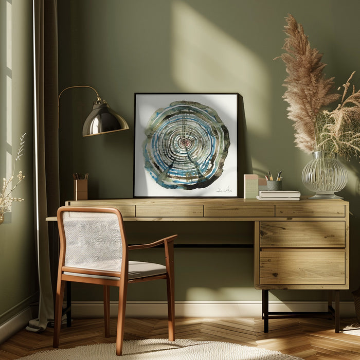 Water Oak Square Canvas Art  Dan Hobday 