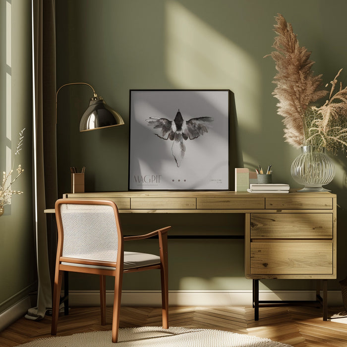 Magpie II Square Canvas Art  Gabriella Roberg 
