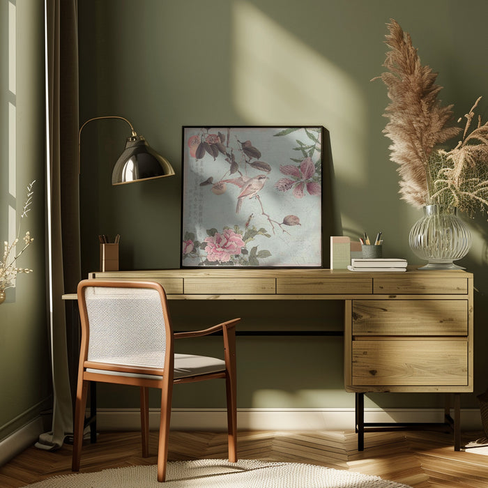 Chinoiserie No3 Square Canvas Art  Andrea Haase 