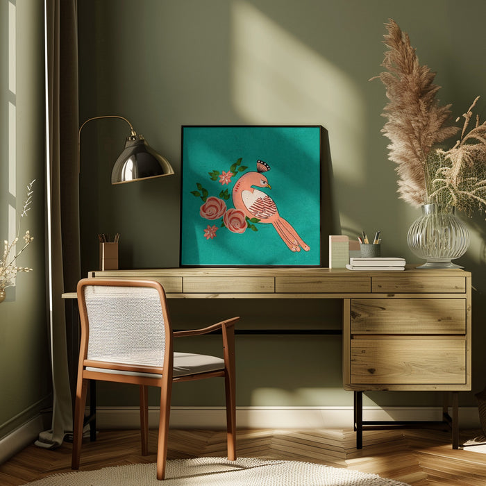 Pigeons In Pakistan  Erum Khalili.png Square Canvas Art  Erum Khalili 