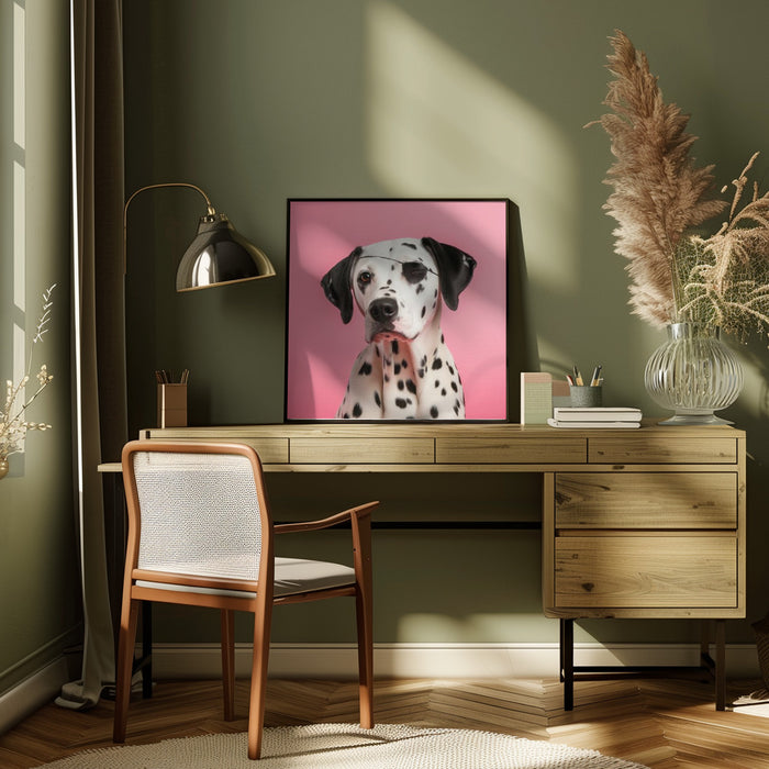 Pirate Dog Square Canvas Art  Artem Pozdniakov 