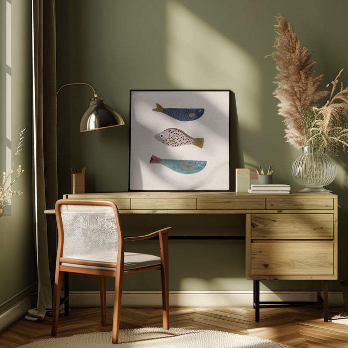 Paluklar 02 Square Canvas Art  Emel Tunaboylu 