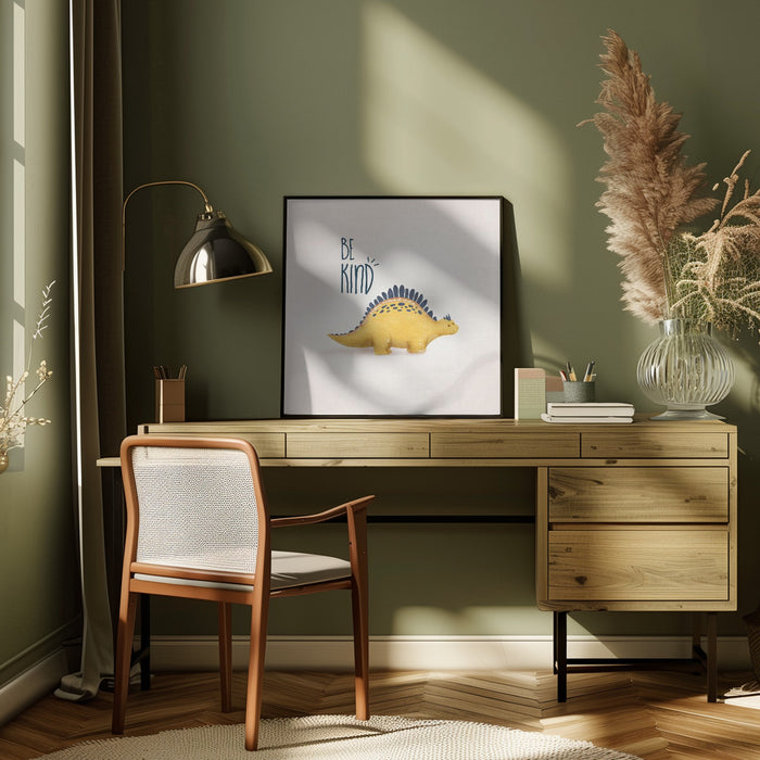 Dino Sari Tombik by Emel Tunaboylu Square Canvas Print Art for Modern Home Decor. Decorate your office or living room with canvas artwork