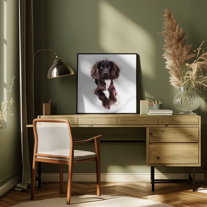 Baby Puppy by Emel Tunaboylu Square Canvas Print Art for Modern Home Decor. Decorate your office or living room with canvas artwork
