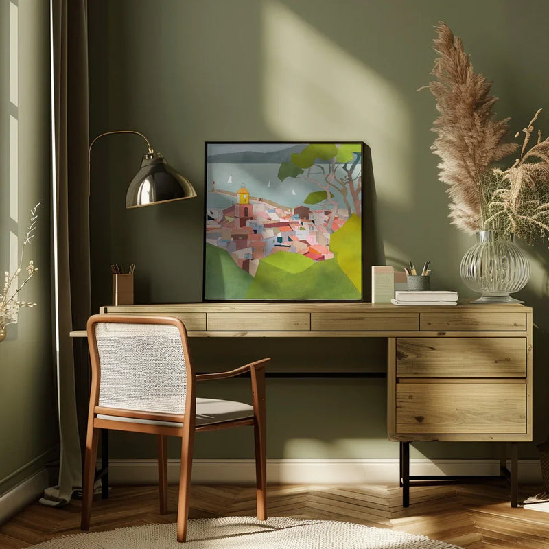 Saint Tropez Kopie2 by Ana Rut Bre Square Canvas Print Art for Modern Home Decor. Decorate your office or living room with canvas artwork