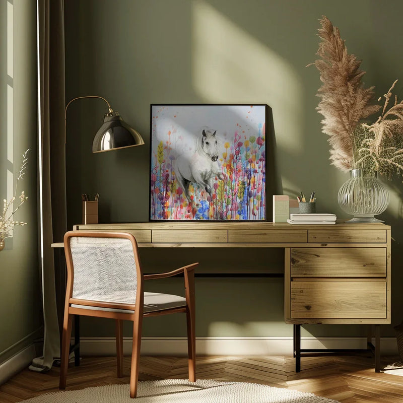 Toujours Sauvage by Sylvie Demers Square Canvas Print Art for Modern Home Decor. Decorate your office or living room with canvas artwork