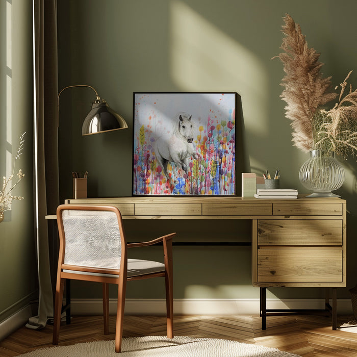 Toujours Sauvage by Sylvie Demers Square Canvas Print Art for Modern Home Decor. Decorate your office or living room with canvas artwork