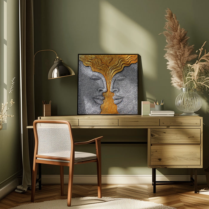 TREE OF LOVE by ALLA GRANDE Square Canvas Print Art for Modern Home Decor. Decorate your office or living room with canvas artwork