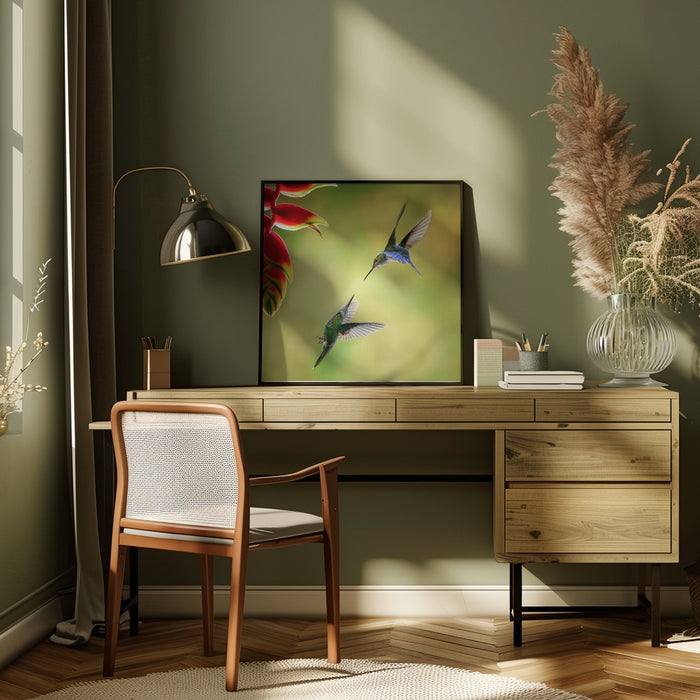 Pas de deux by Yun Gong Square Canvas Print Art for Modern Home Decor. Decorate your office or living room with canvas artwork
