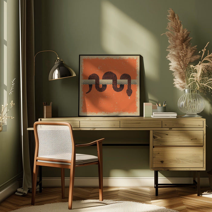Snake 2 by Vision Grasp Art Square Canvas Print Art for Modern Home Decor. Decorate your office or living room with canvas artwork