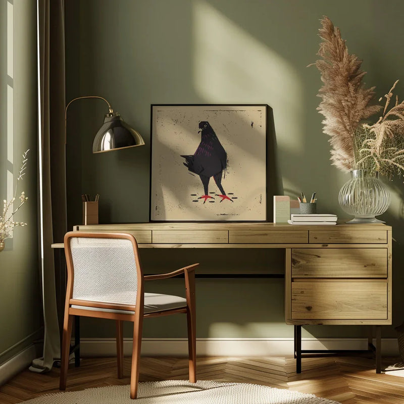 Pigeon by Vision Grasp Art Square Canvas Print Art for Modern Home Decor. Decorate your office or living room with canvas artwork