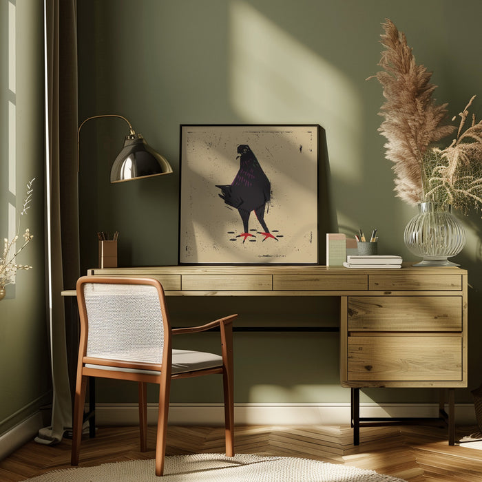 Pigeon by Vision Grasp Art Square Canvas Print Art for Modern Home Decor. Decorate your office or living room with canvas artwork