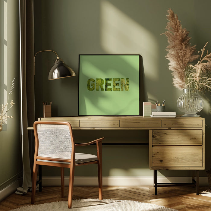 Green by Julia Ramiro Square Canvas Print Art for Modern Home Decor. Decorate your office or living room with canvas artwork
