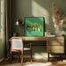 Green.1 by Julia Ramiro Square Canvas Print Art for Modern Home Decor. Decorate your office or living room with canvas artwork