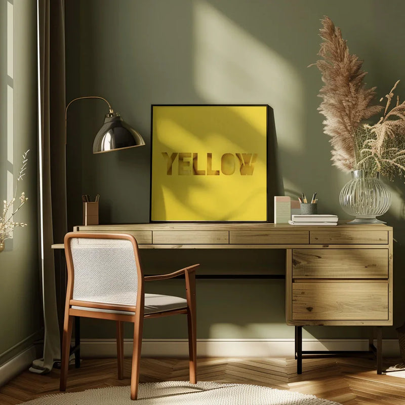 Yellow by Julia Ramiro Square Canvas Print Art for Modern Home Decor. Decorate your office or living room with canvas artwork