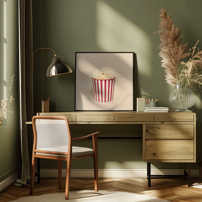 Palomitas.1.q by Julia Ramiro Square Canvas Print Art for Modern Home Decor. Decorate your office or living room with canvas artwork