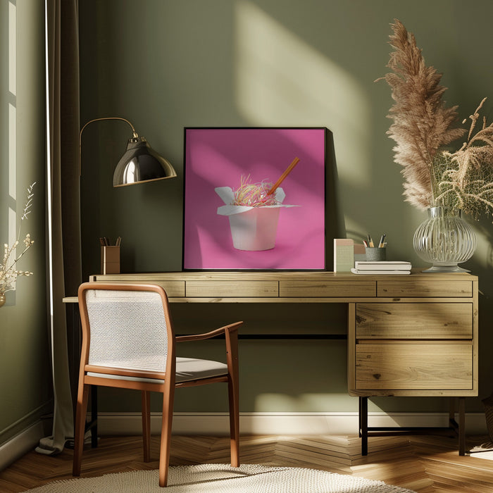 Scobidou Noodles by Julia Ramiro Square Canvas Print Art for Modern Home Decor. Decorate your office or living room with canvas artwork