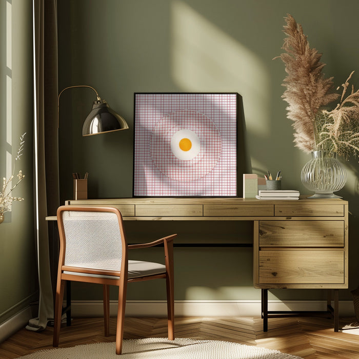 Egg Plate Ou0.1 by Julia Ramiro Square Canvas Print Art for Modern Home Decor. Decorate your office or living room with canvas artwork
