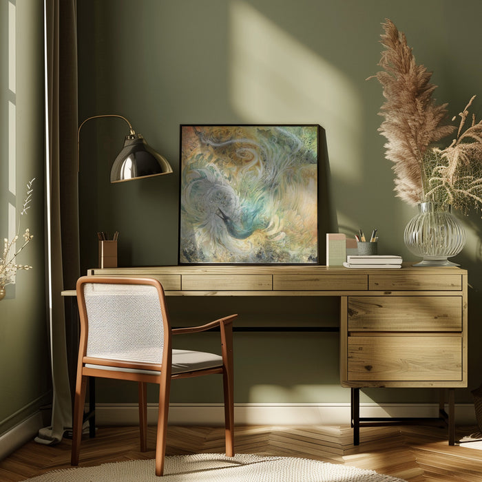 In the Gardens of the Sun by Stephanie Law Square Canvas Print Art for Modern Home Decor. Decorate your office or living room with canvas artwork