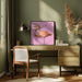 Spring Flower Bonnet On Flamingo by Sue Skellern Square Canvas Print Art for Modern Home Decor. Decorate your office or living room with canvas artwork