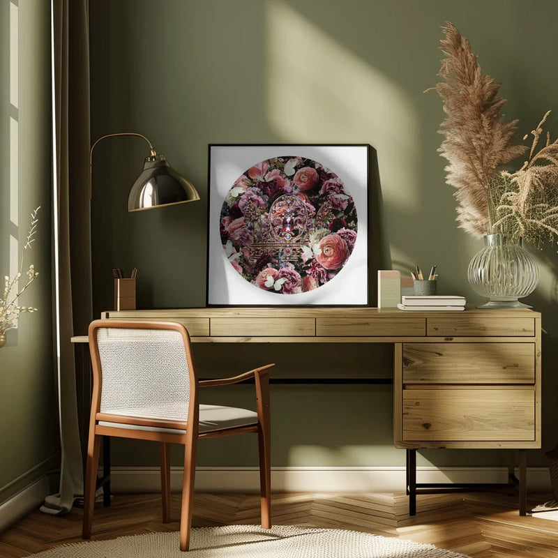 Paisley Blooms & Crow by Sue Skellern Square Canvas Print Art for Modern Home Decor. Decorate your office or living room with canvas artwork