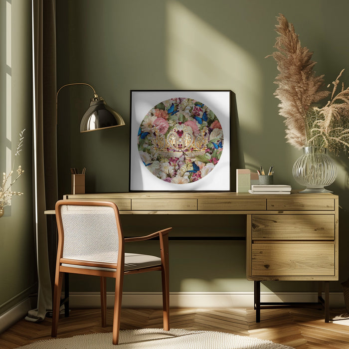Morning Dream & Crown by Sue Skellern Square Canvas Print Art for Modern Home Decor. Decorate your office or living room with canvas artwork