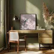 Pastel Pink Springbird by Andrea Haase Square Canvas Print Art for Modern Home Decor. Decorate your office or living room with canvas artwork