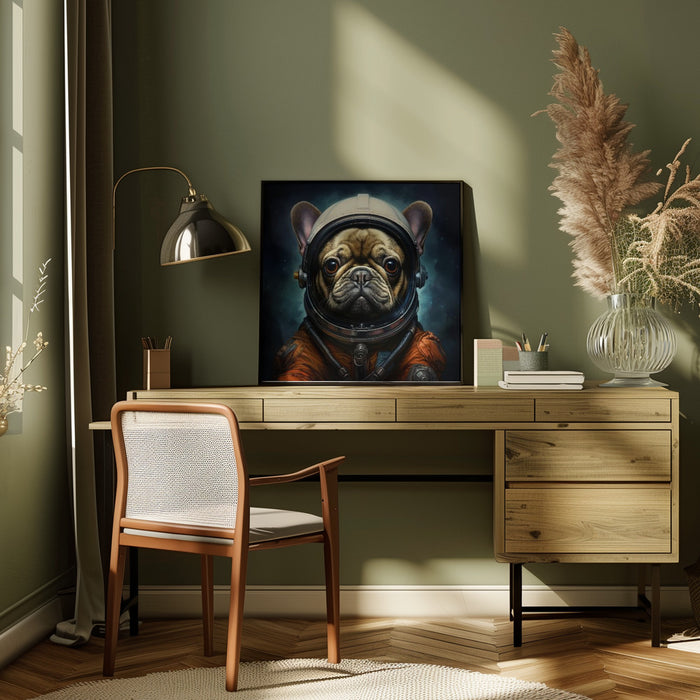 A Dog 2 by Bilge Paksoylu Square Canvas Print Art for Modern Home Decor. Decorate your office or living room with canvas artwork