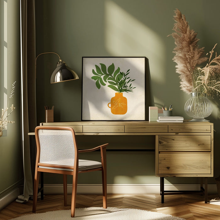 Boho Bouquet by Kristian Gallagher Square Canvas Print Art for Modern Home Decor. Decorate your office or living room with canvas artwork