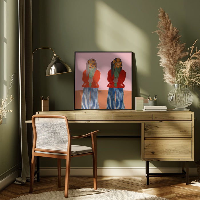 Gemini by Alix Campbell Square Canvas Print Art for Modern Home Decor. Decorate your office or living room with canvas artwork