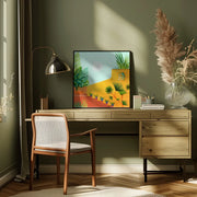 Colorful Garden by Kristian Gallagher Square Canvas Print Art for Modern Home Decor. Decorate your office or living room with canvas artwork