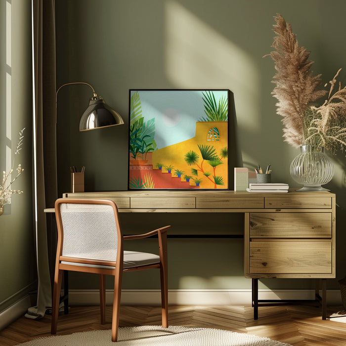 Colorful Garden by Kristian Gallagher Square Canvas Print Art for Modern Home Decor. Decorate your office or living room with canvas artwork