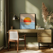 Minimalist Sunset 2 by Kristian Gallagher Square Canvas Print Art for Modern Home Decor. Decorate your office or living room with canvas artwork