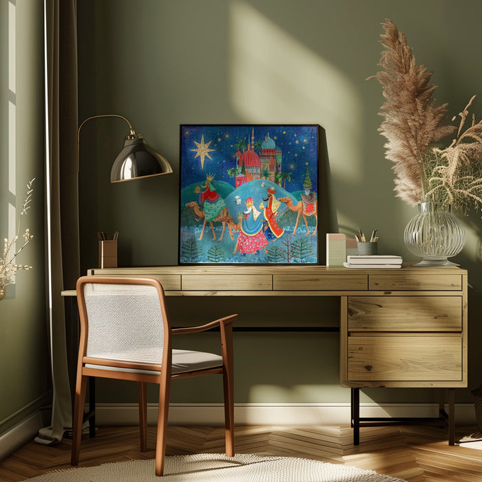Three Wise Men by Caroline Bonne Müller Square Canvas Print Art for Modern Home Decor. Decorate your office or living room with canvas artwork