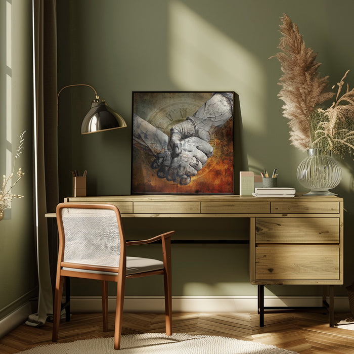 Hands 4 by Rafal Kulik Square Canvas Print Art for Modern Home Decor. Decorate your office or living room with canvas artwork