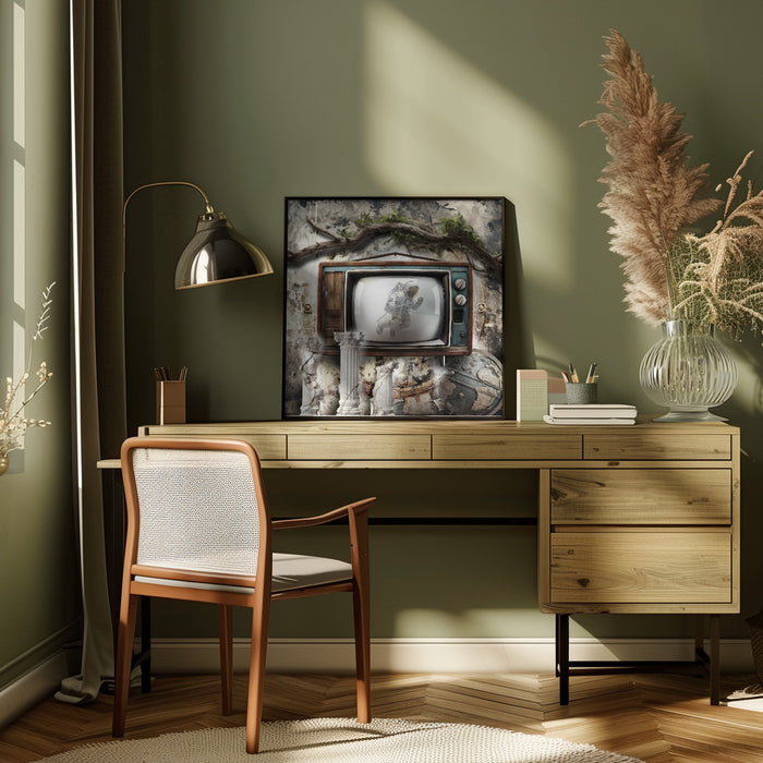 TV art 1 by Rafal Kulik Square Canvas Print Art for Modern Home Decor. Decorate your office or living room with canvas artwork
