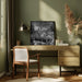 AMSTERDAM Idyllic impression from Singel - Monochrome by Melanie Viola Square Canvas Print Art for Modern Home Decor. Decorate your office or living room with canvas artwork