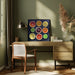 Citrus energy by EMELIEmaria Square Canvas Print Art for Modern Home Decor. Decorate your office or living room with canvas artwork