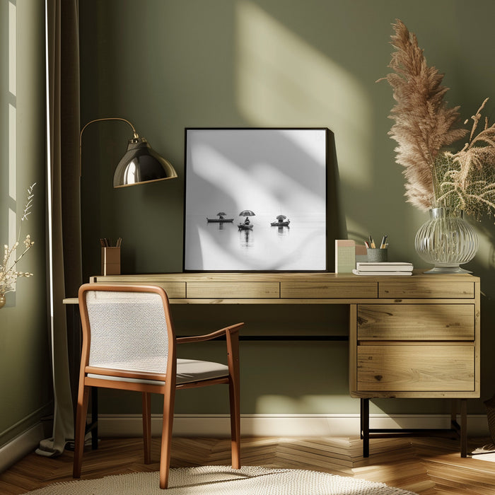 fishermen's world Square Canvas Art  Nina Pauli 