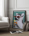 Jugdy Lemur with Drink - ByKammille Framed Art | Home or Office Art