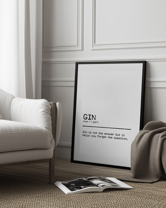 Quote Gin Question - Orara Studio Framed Art | Home or Office Art