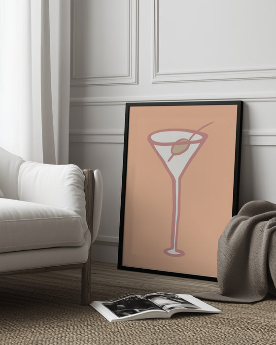 Olive In Glass Peach Fuzz Poster - Pictufy Studio Framed Art | Home or Office Art