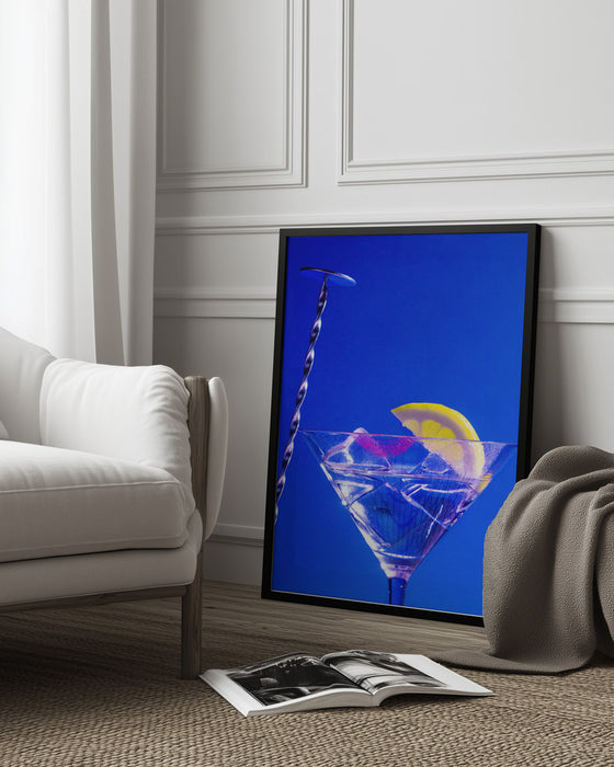 Lemon Twist Martini - Julia Ramiro Framed Art | Home or Office Art