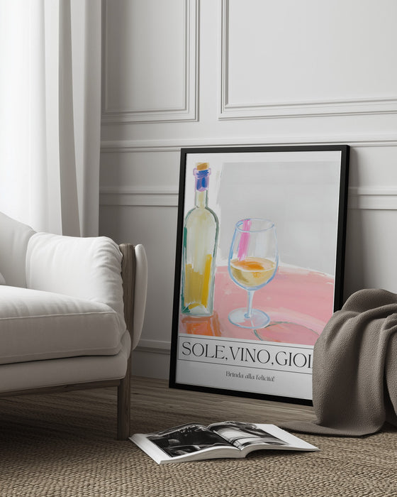 Sole, vino, gioia - Ohkimiko Framed Art | Home or Office Art