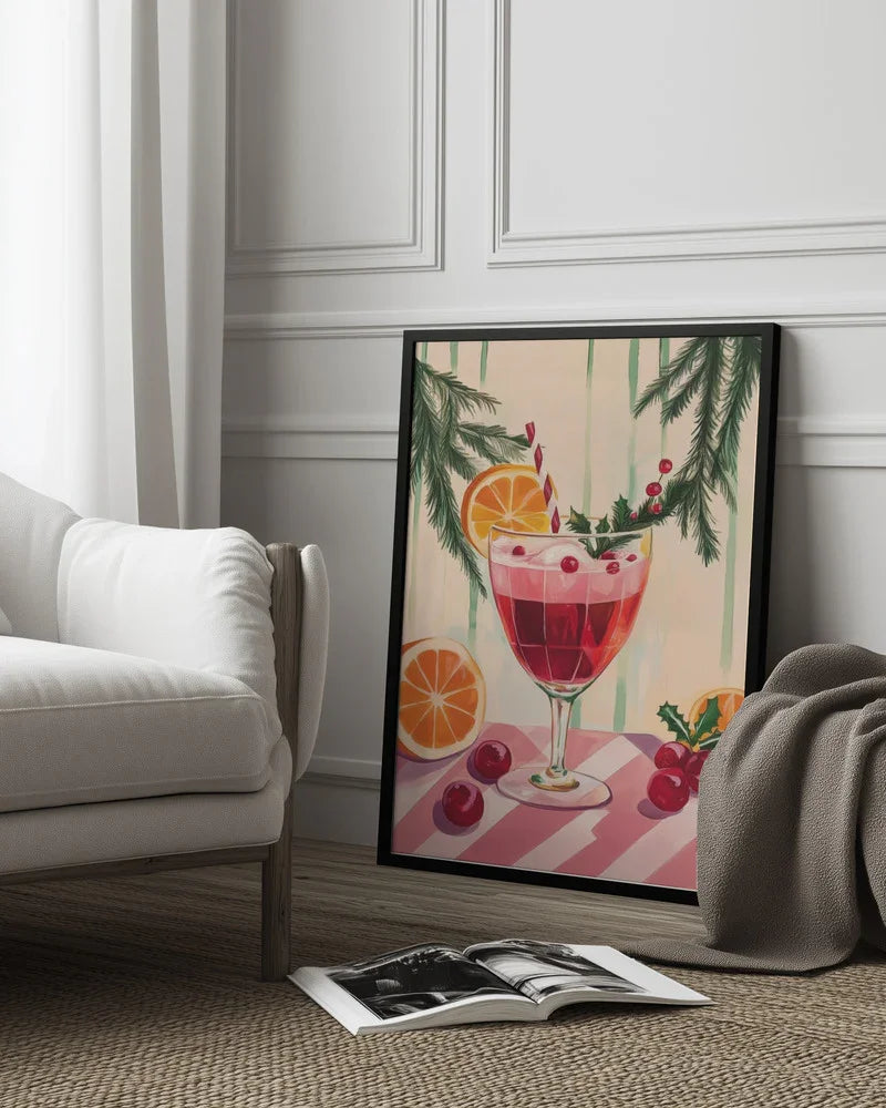 Christmas Red Cocktail - Melloi Art Prints Framed Art | Home or Office Art