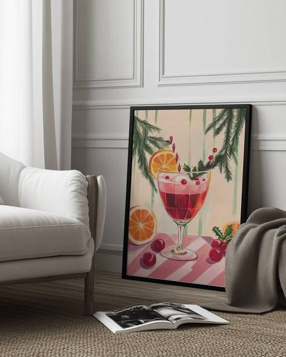 Christmas Red Cocktail - Melloi Art Prints Framed Art | Home or Office Art